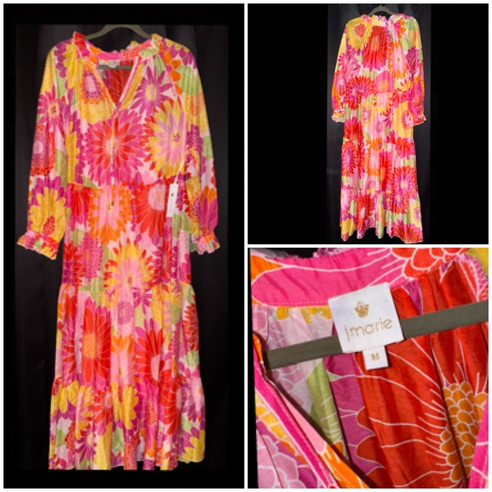 jmarie Floral Multicolor Maxi Dress